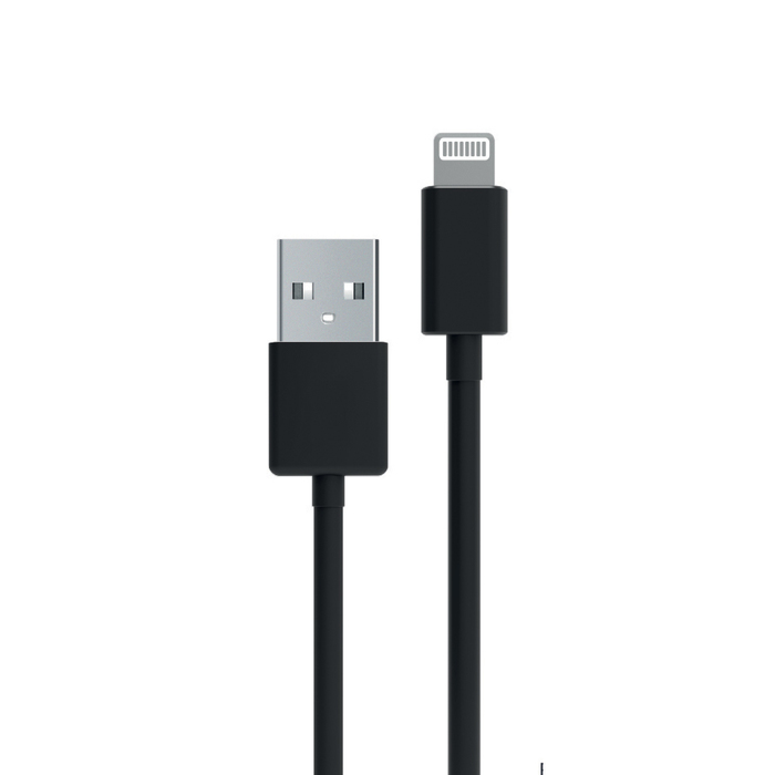 CABLE USB-A LIGHTNING 1M NEGRO