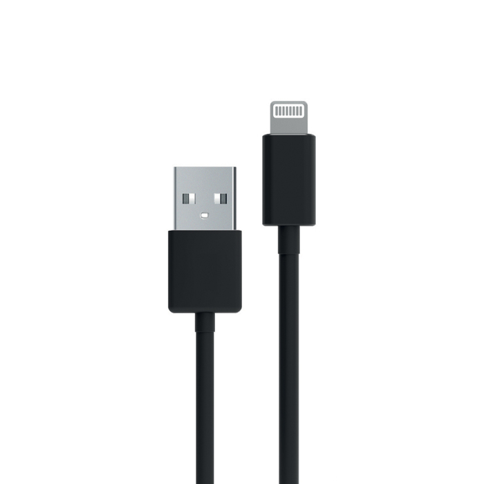 CABLE USB-A LIGHTNING 2M NEGRO