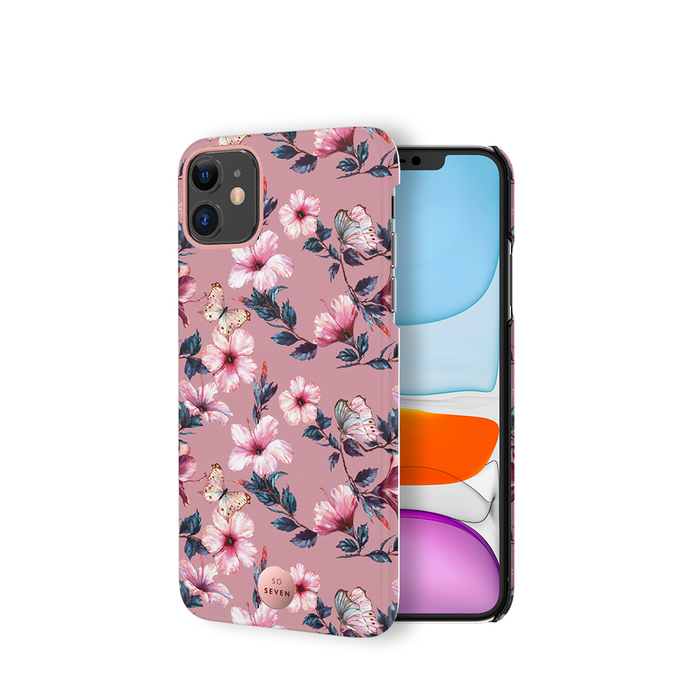 PREMIUM CRYSTAL SEOUL HIBISCUS PINK SHELL: IPHONE 11