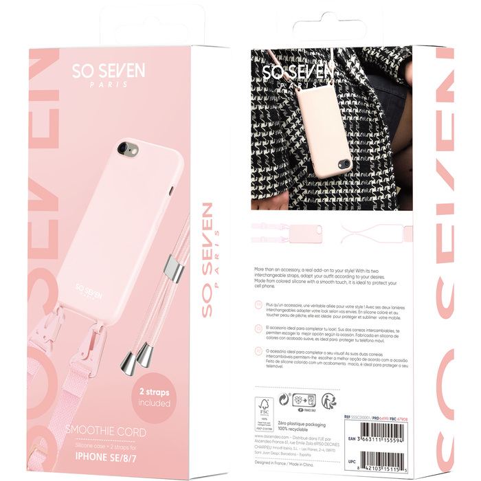 SMOOTHIE CORD PINK CASE : APPLE IPHONE SE/8/7