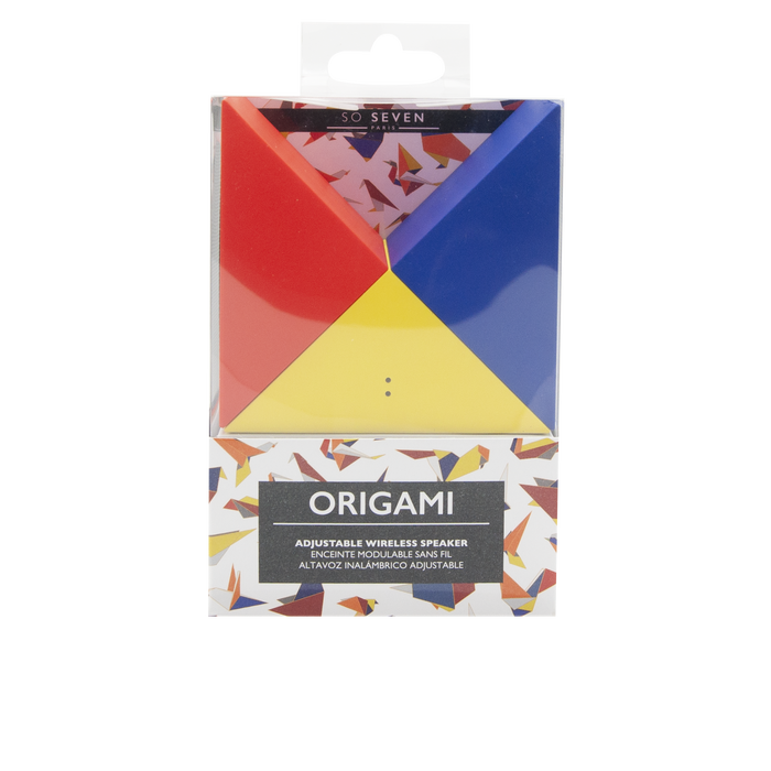 ENCEINTE SANS FIL ORIGAMI 6W ROUGE JAUNE BLEU