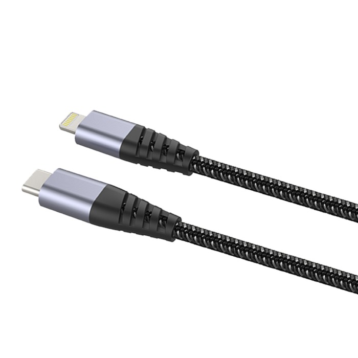 TIGER POWER CABLE ULTRA RESISTANT USB-C LIGHTNING 1,2M GRIS