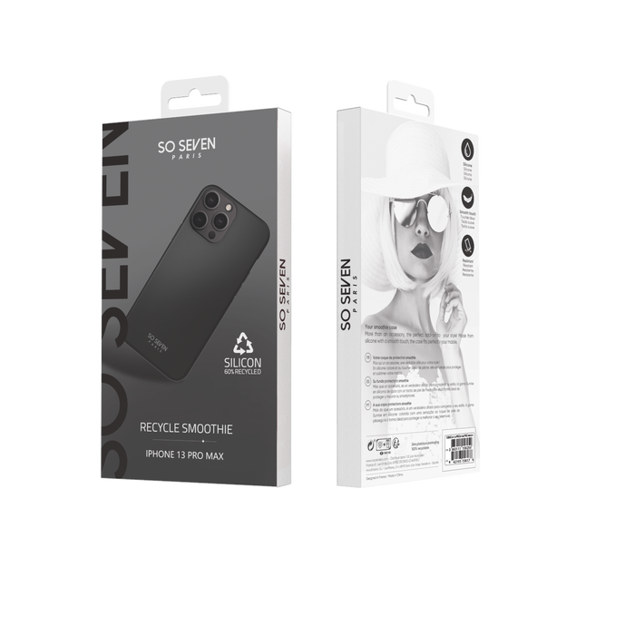 COQUE SMOOTHIE RECYCLE NOIR IPHONE 13 PRO MAX