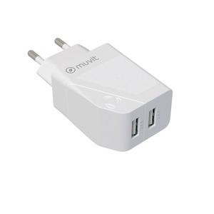 2 USB Charger 2x2.4A 24W WHITE