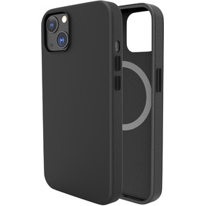 IPHONE 14 BLACK LEATHER TOUCH CASE MAG