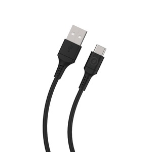 USB-A USB-C CABLE 1,2M BLACK