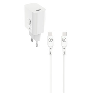 PACK 20W PD CHARGER + WHITE USB-C CABLE