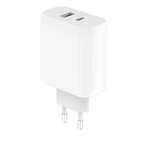 MAINS CHARGER 45W USB-C USB-A WHITE