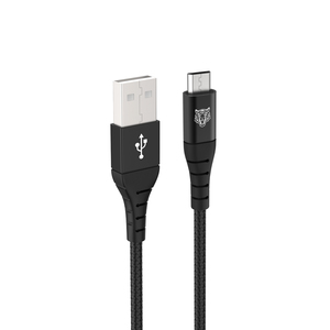 TIGER POWER LITE CABLE USB-A MICRO-USB REFORZADO 2M NEGRO