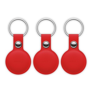 PACK 3 MITAG TRACER KEYRING IMITATION LEATHER RED