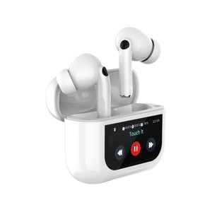 ECOUTEURS SANS FIL ANC TOUCH AVEC ECRAN DIGITAL BLANC