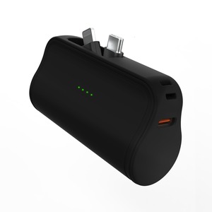 POWERBANK 5000MAH MINI 2EN1 USB-C + LIGHTNING 10W NOIR