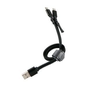 DUAL 2A USB/MICRO-USB CHARGING CABLE 0.35M BLACK