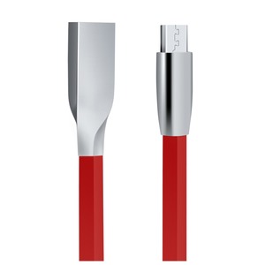 TWIST CABLE CHARGE &amp; SYNC 2A USB/MICRO-USB 1M RED