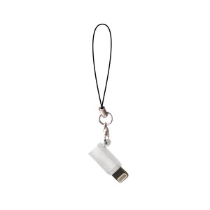 MICRO-USB/LIGHTNING ADAPTER WITH WHITE CLIP