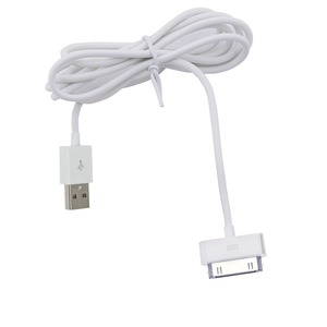 SPRING CABLE STRAIGHT CHARGE &amp; SYNC 1A USB/30 PIN 1M WHITE
