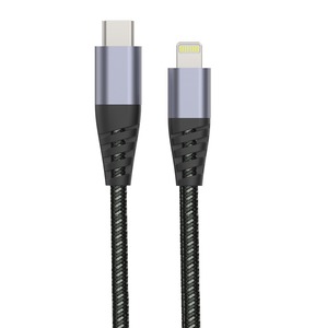 TIGER POWER CABLE ULTRA RESISTANT USB-C LIGHTNING 1,2M GREY