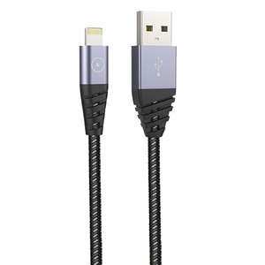 TIGER POWER CABLE ULTRA RESISTANT USB-A LIGHTNING 1,2M GREY