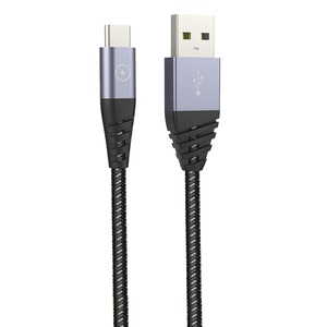 TIGER POWER CABLE ULTRA RESISTANT USB-A USB-C 2M GREY