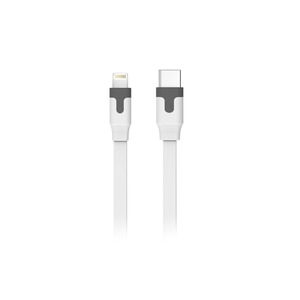 TAB FLAT CABLE TYPE C/LIGHTNING MFI 1M 3A WHITE